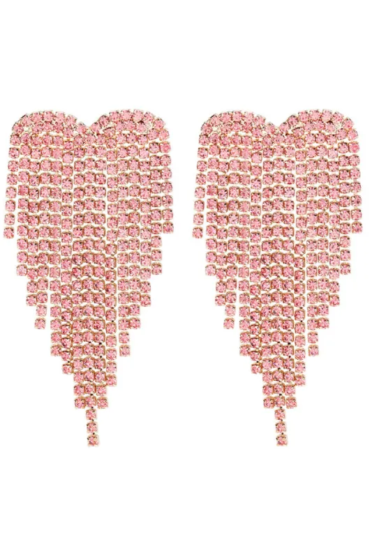 Pink Rhinestone Earrings sold by Zapaka