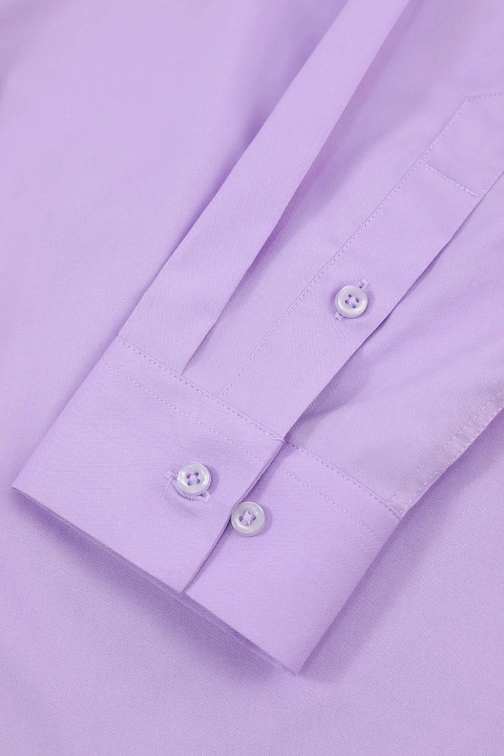 Men's Purple Wrinkle-Free Solid Long Sleeves Dress Shirt sold by Zapaka product image thumbnail 5