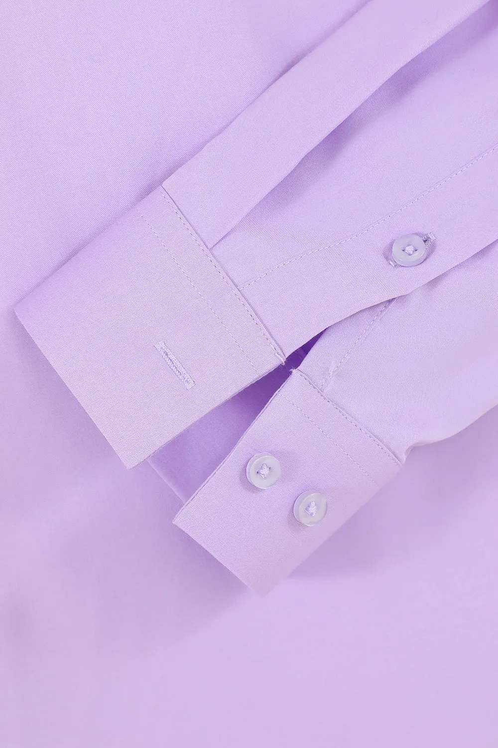 Men's Purple Wrinkle-Free Solid Long Sleeves Dress Shirt sold by Zapaka product image thumbnail 4
