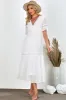 White Lace Boho Summer Dress sold by Zapaka