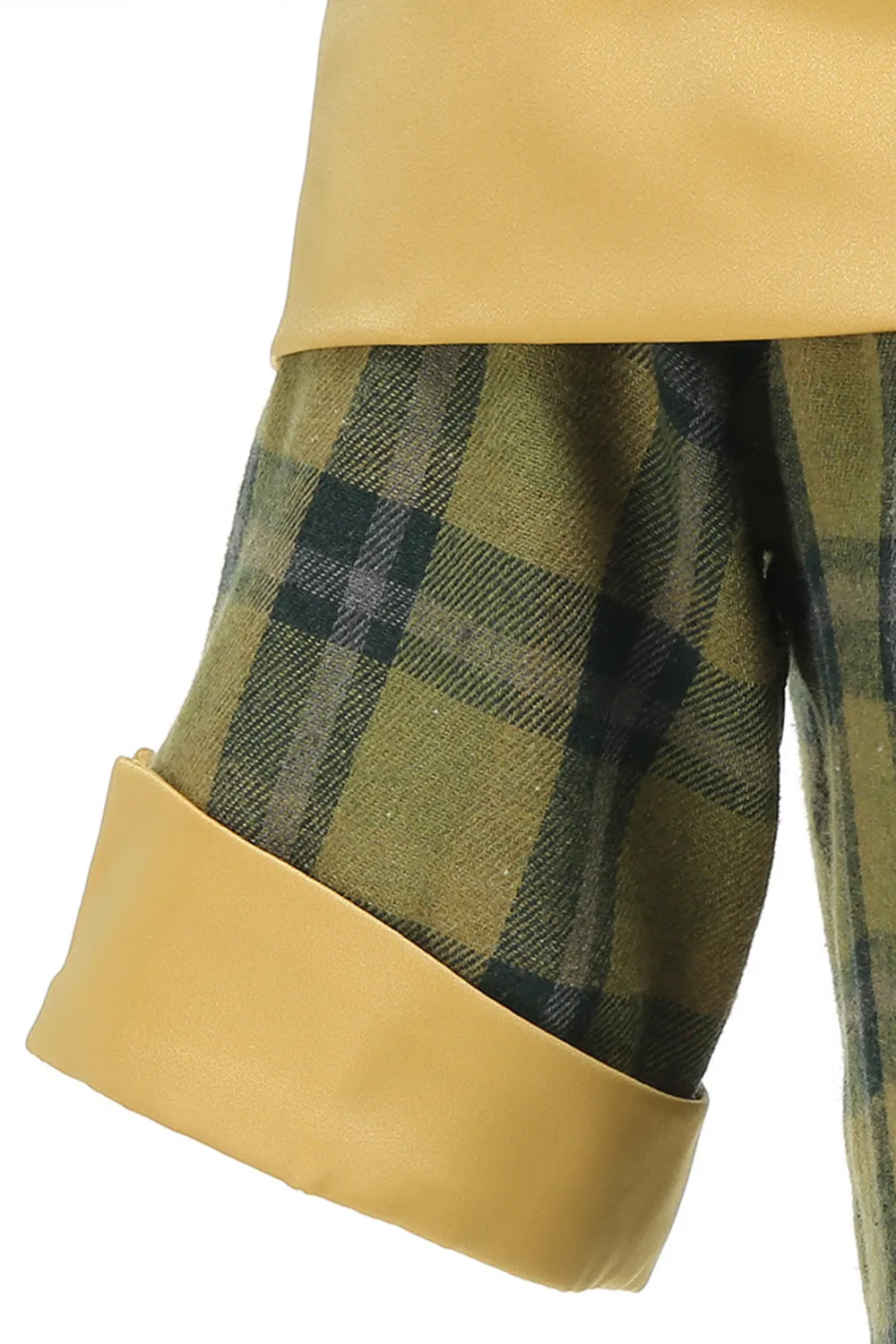 Off The Shoulder Green Grid Vintage 1950s Dress sold by Zapaka product image thumbnail 4