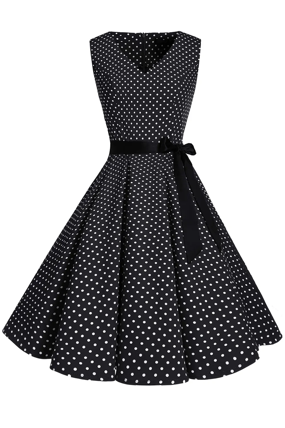 V Neck Dots 1950s Swing Dresses sold by Zapaka
