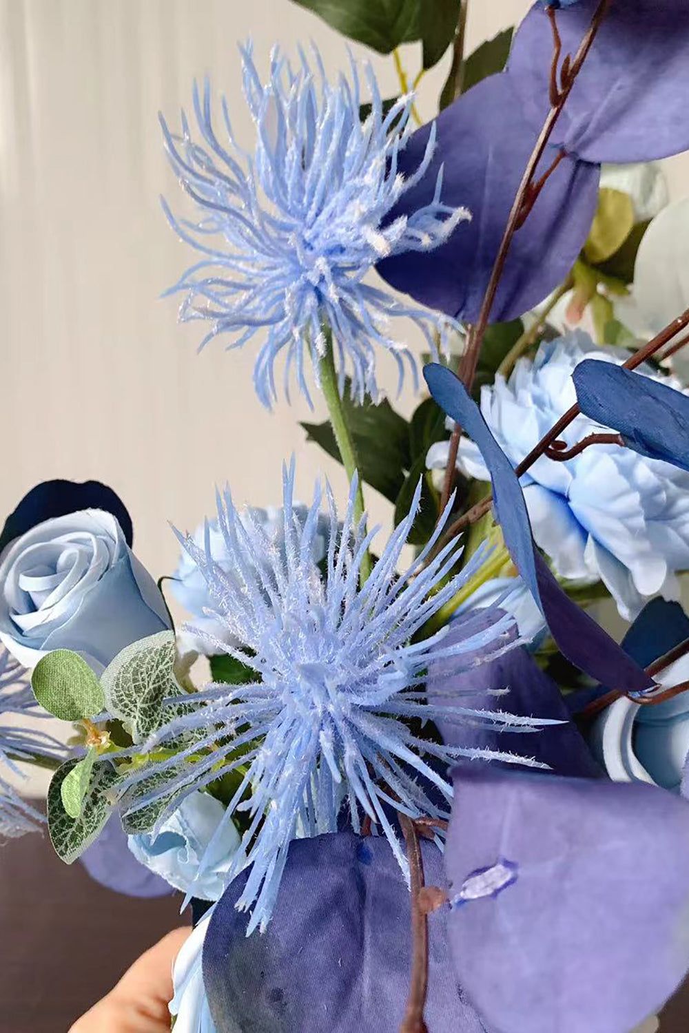 Blue Faux Wedding Handing Flowers(Vase not Included) sold by Zapaka product image thumbnail 5