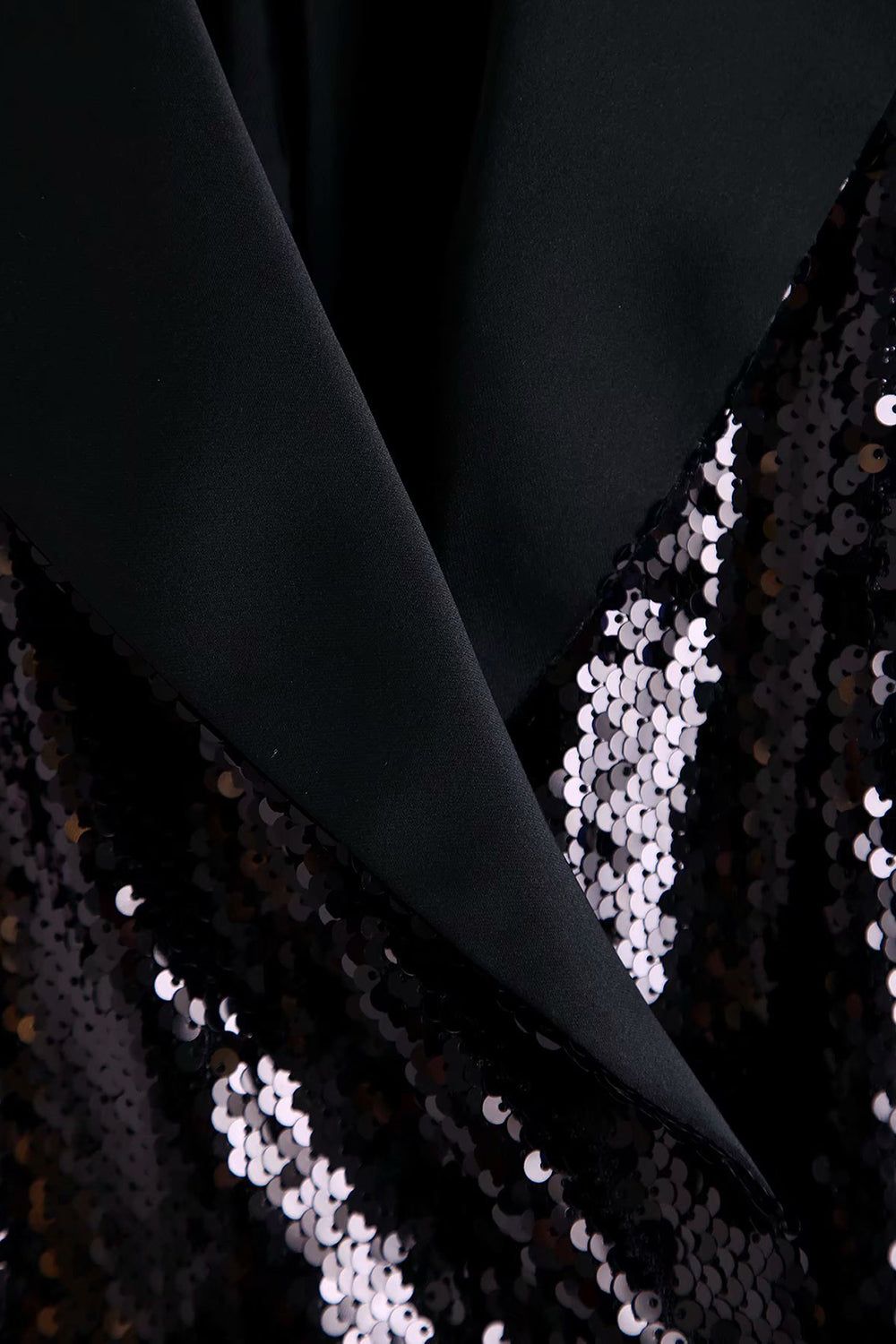 Sparkly Black Sequins Wrap Blazer Dress sold by Zapaka product image thumbnail 4
