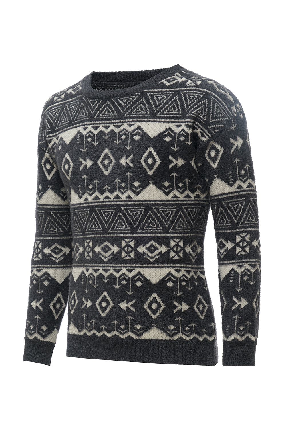 Black Crew Neck Knitted Men Sweater sold by Zapaka product image thumbnail 3