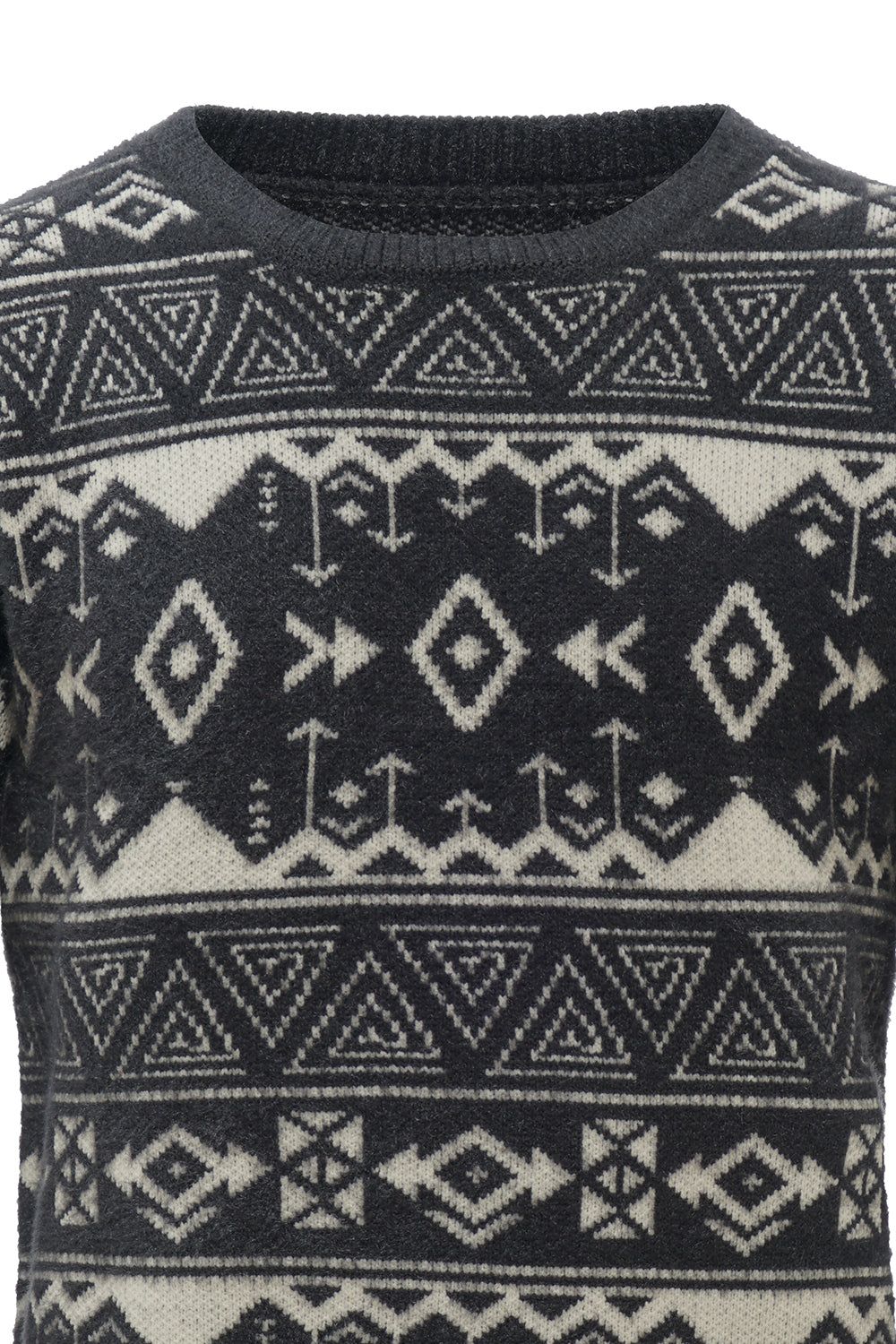 Black Crew Neck Knitted Men Sweater sold by Zapaka product image thumbnail 4