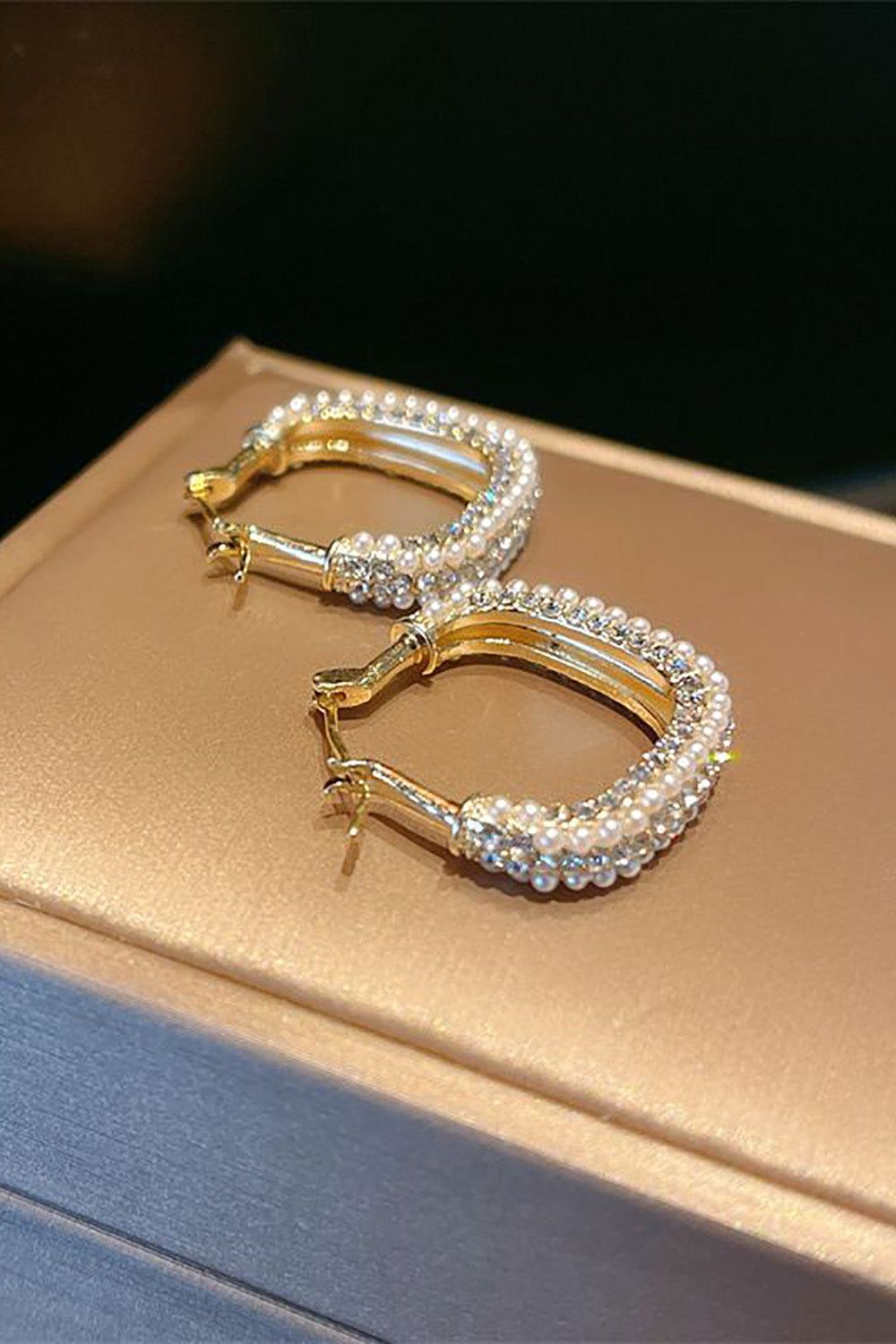 Simple Geometric Pearl Earrings sold by Zapaka product image thumbnail 2