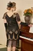 Golden Sequin Fringes Plus size 1920s Dress sold by Zapaka