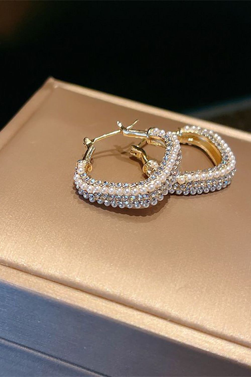 Simple Geometric Pearl Earrings sold by Zapaka product image thumbnail 3