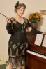 Golden Sequin Fringes Plus size 1920s Dress sold by Zapaka