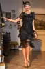 Black Beaded Gatsby Fringed Flapper Dress sold by Zapaka
