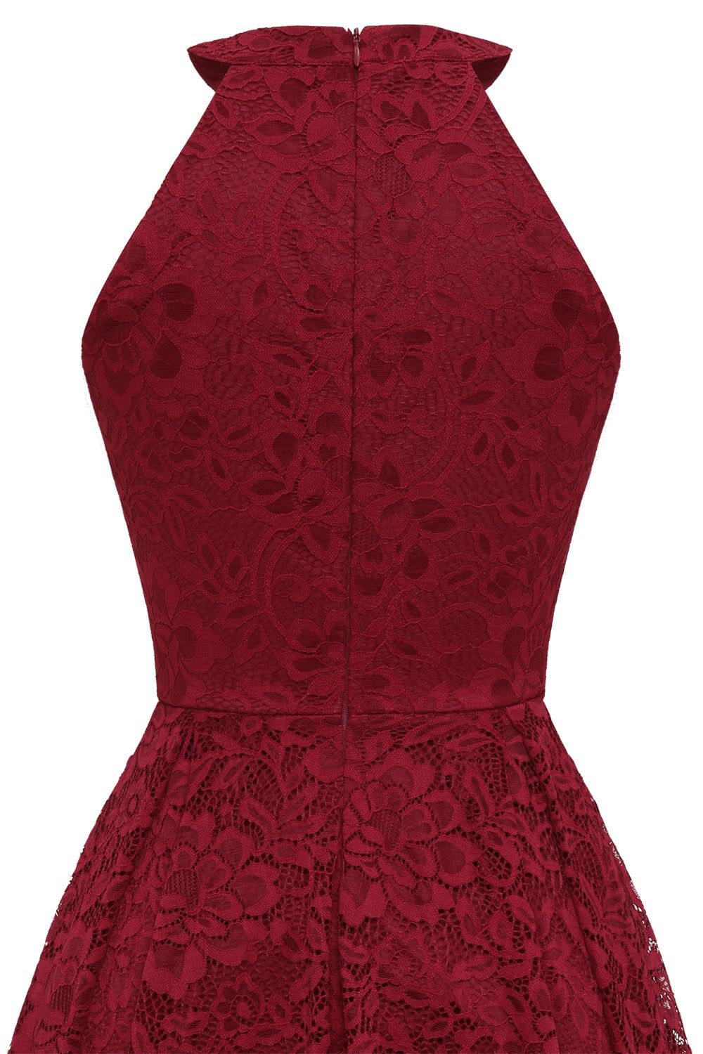Dark Red Lace Party Dress sold by Zapaka product image thumbnail 4