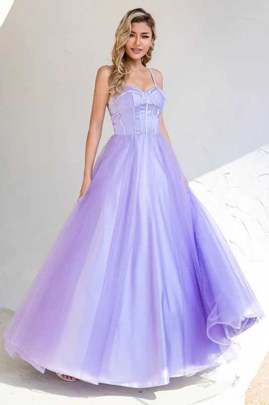 Purple Tulle A-line Prom Dress sold by Zapaka