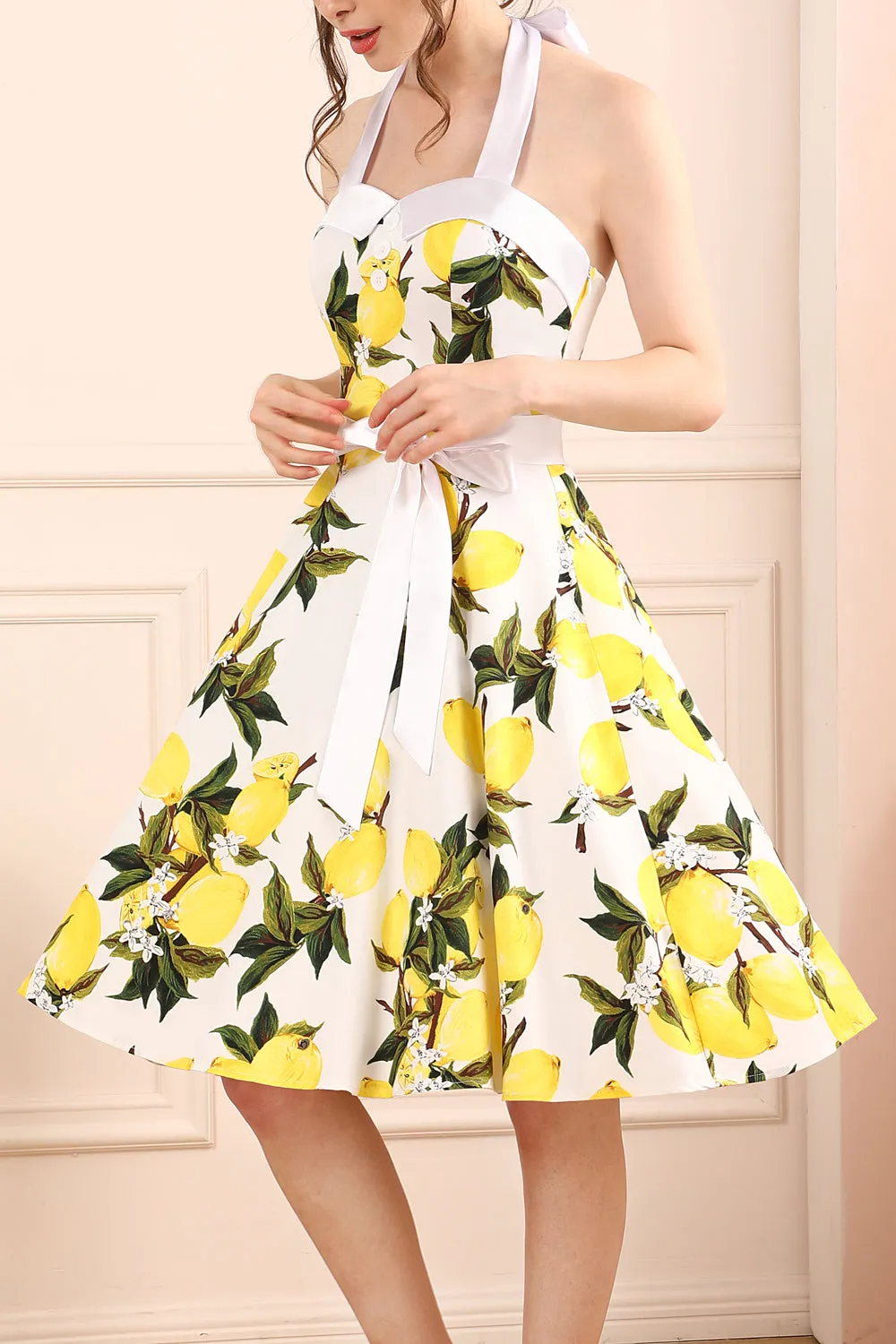Lemon Halter Dress sold by Zapaka product image thumbnail 3