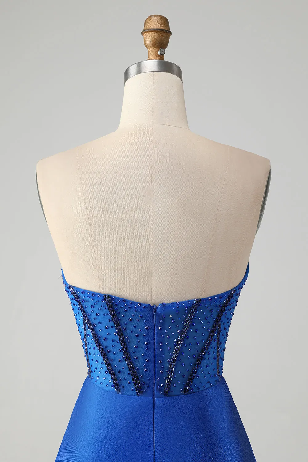 Sparkly Royal Blue Tight Strapless Short Homecoming Dress with Beading sold by Zapaka product image thumbnail 5