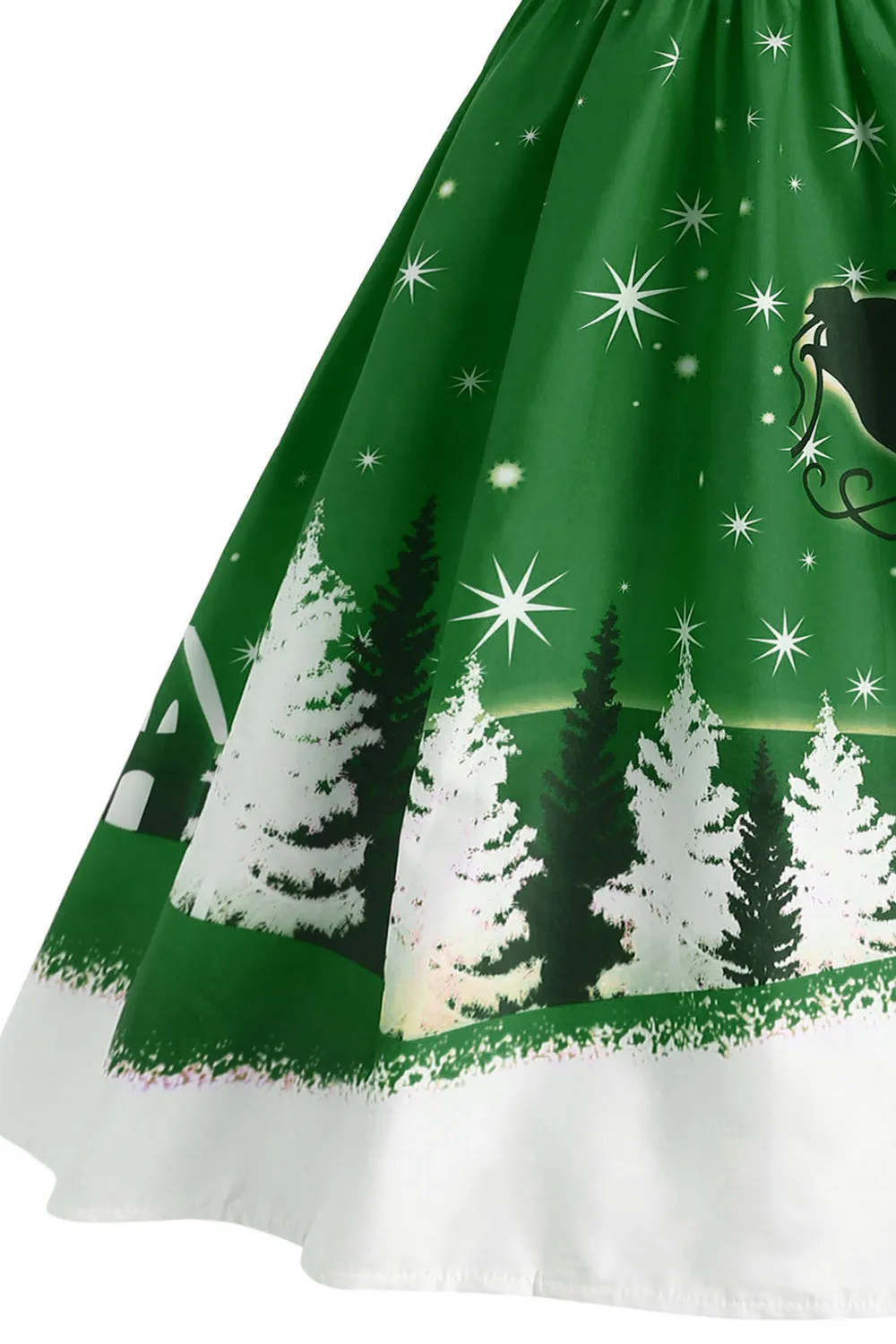 Christmas Snowflake Red Vintage Print Dress sold by Zapaka product image thumbnail 4