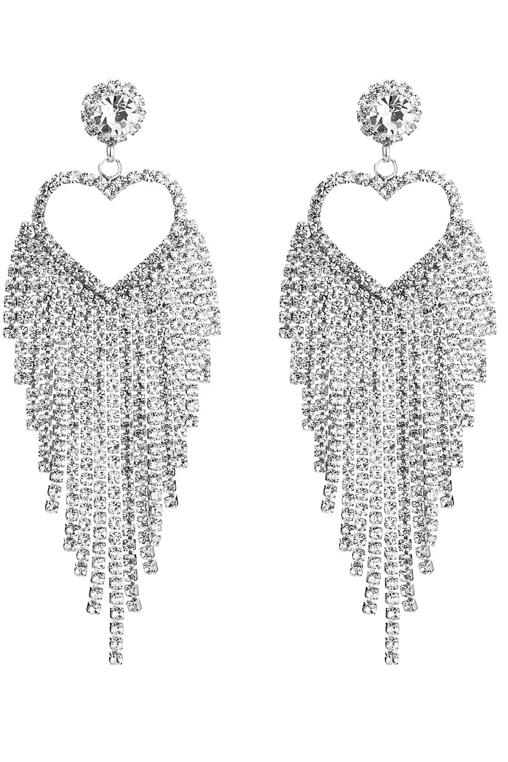 Rhinestone Sweetheart Earrings sold by Zapaka product image thumbnail 4