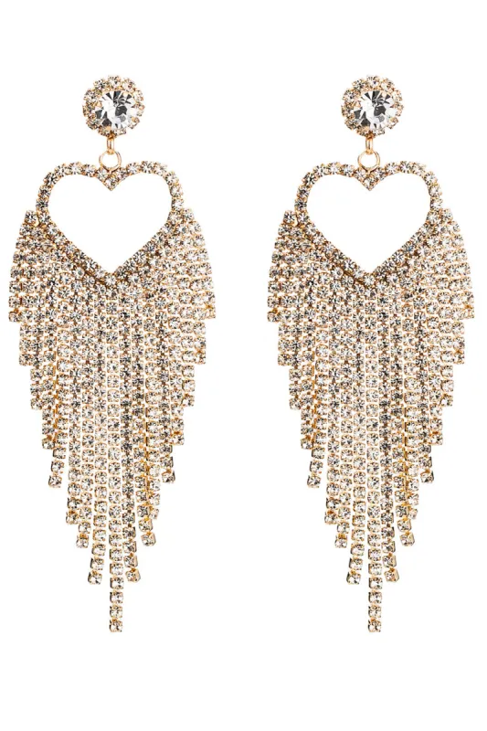 Rhinestone Sweetheart Earrings sold by Zapaka