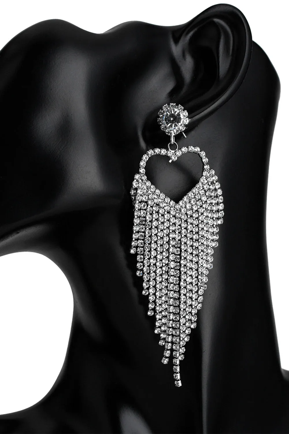 Rhinestone Sweetheart Earrings sold by Zapaka product image thumbnail 5