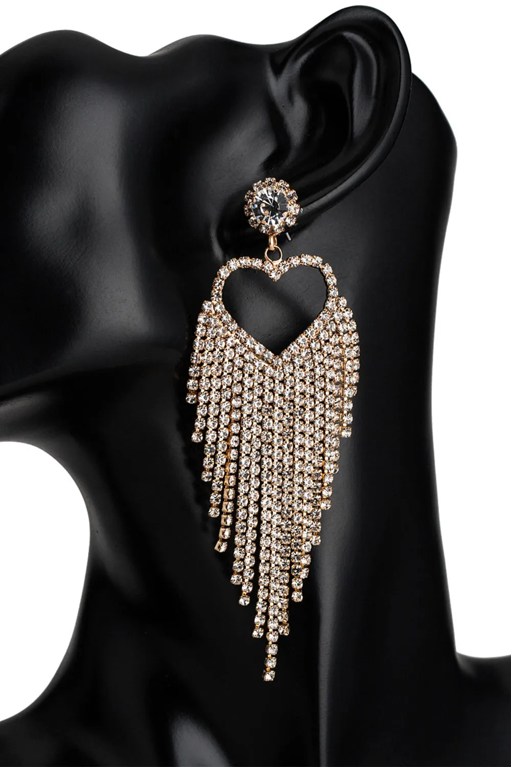 Rhinestone Sweetheart Earrings sold by Zapaka product image thumbnail 3