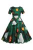 Halloween Short Sleeve Crew Neck Vintage Print Dress sold by Zapaka
