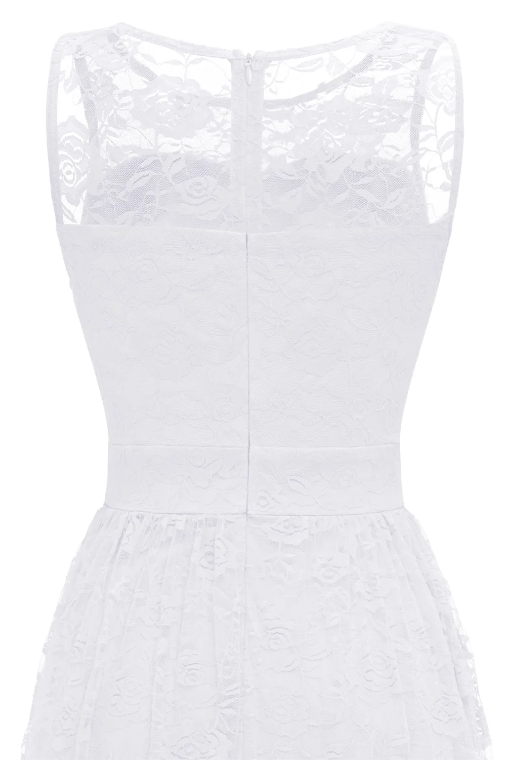 White Long Lace Formal Dress sold by Zapaka product image thumbnail 4