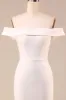 Simple Ivory Mermaid Lace-Up Back Long Wedding Dress sold by Zapaka