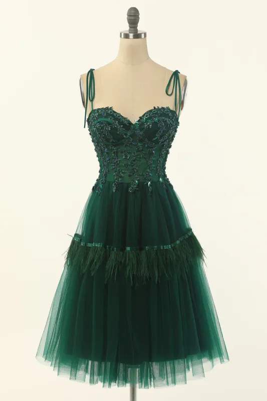 Green Beading Tulle Prom Dress sold by Zapaka