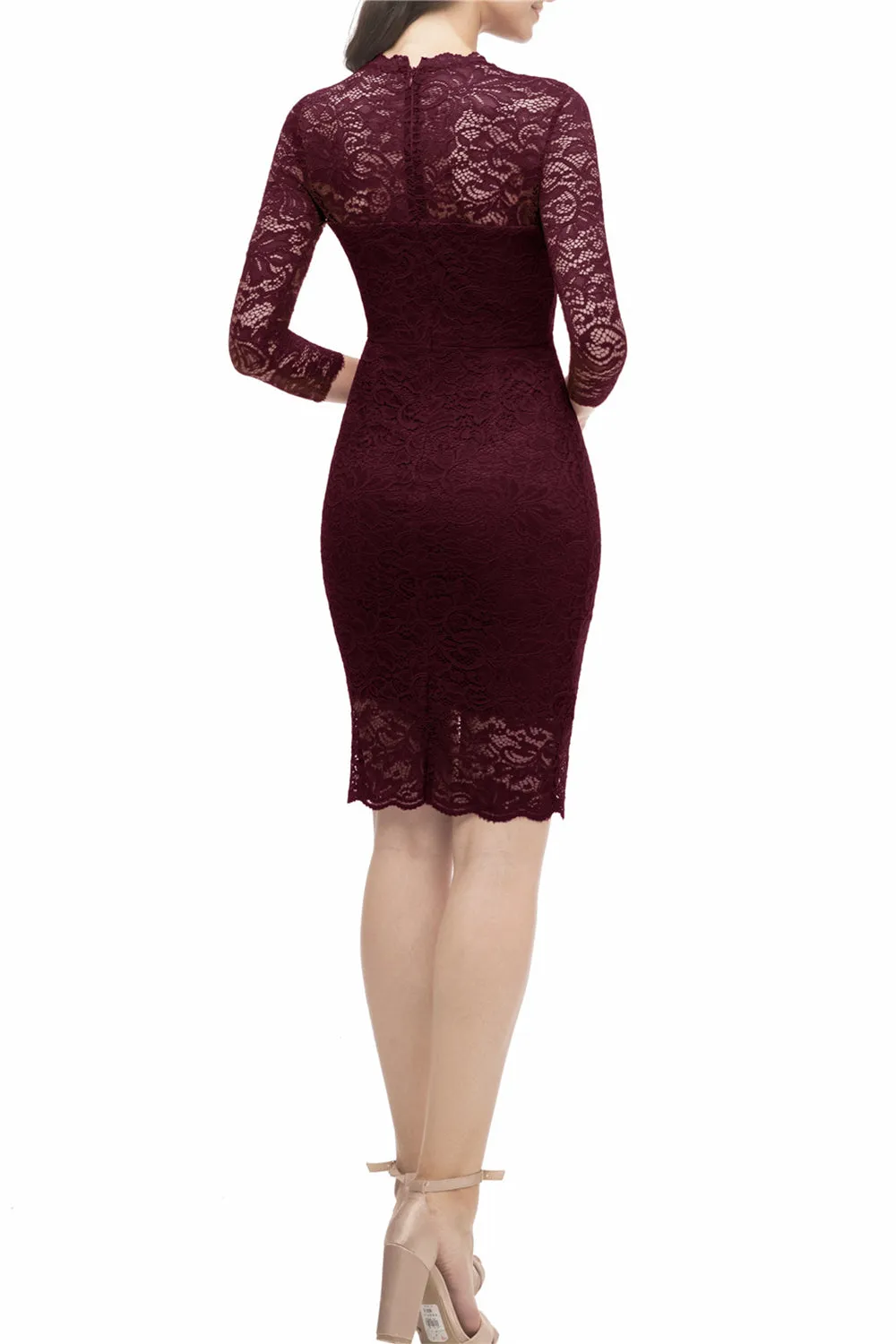 Bodycon Lace Dress with Sleeves sold by Zapaka product image thumbnail 5