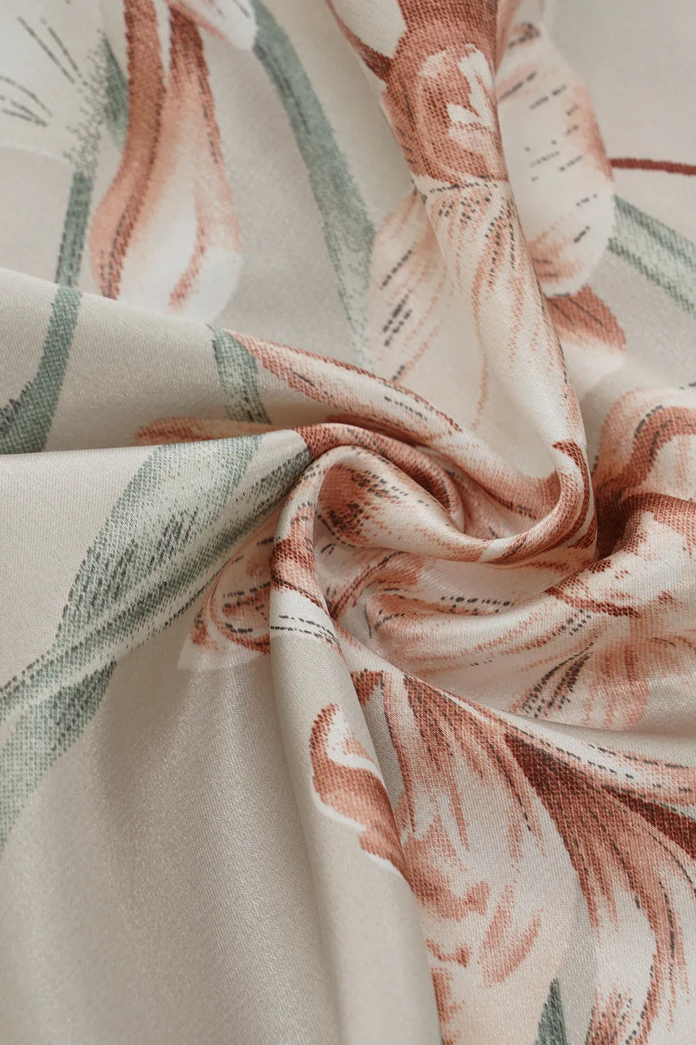 Light Grey Floral Satin Bridal Robe sold by Zapaka product image thumbnail 5