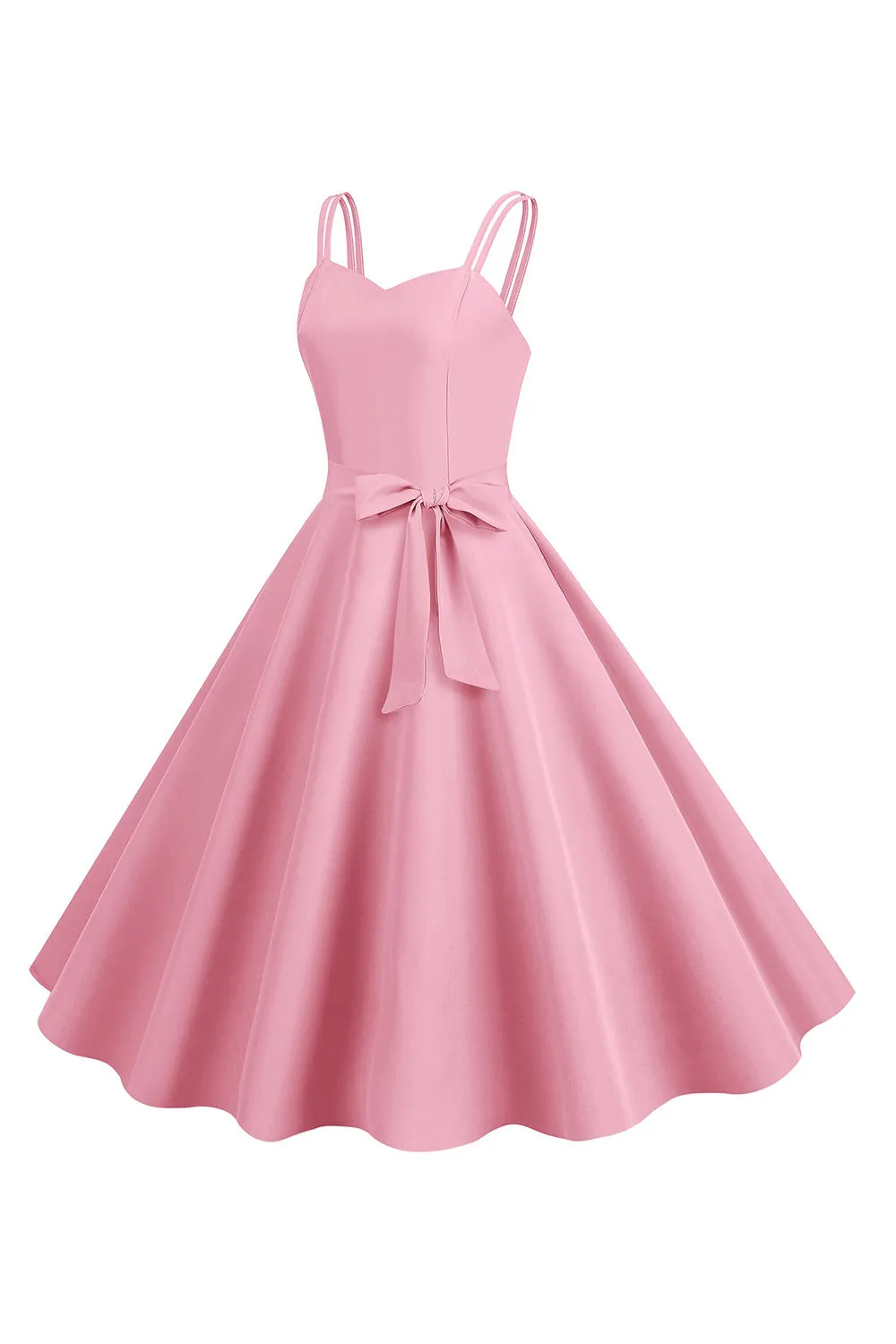 Blush Spaghetti Straps A Line 1950s Dress sold by Zapaka product image thumbnail 3