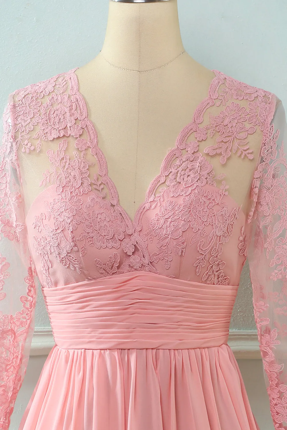 Long Sleeves Lace Short Party Dress sold by Zapaka product image thumbnail 3