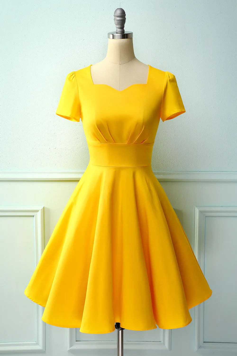 Swing 50s Dress with Short Sleeves(BELT IS NOT INCLUDED) sold by Zapaka