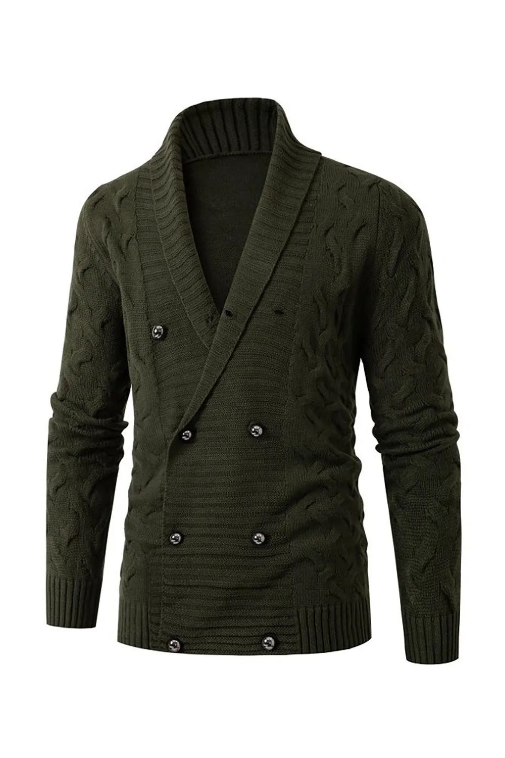 Grey Mens Casual Stand Collar Cardigan sold by Zapaka product image thumbnail 3