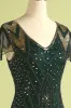 Black and Green 1920s Sequins Flapper Dress sold by Zapaka