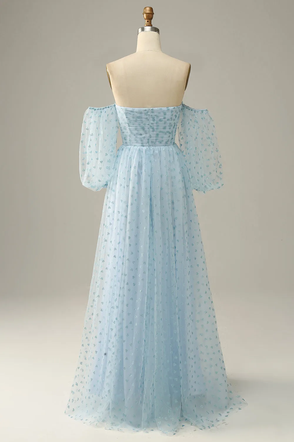 Sky Blue Off The Shoulder Prom Dress sold by Zapaka product image thumbnail 2