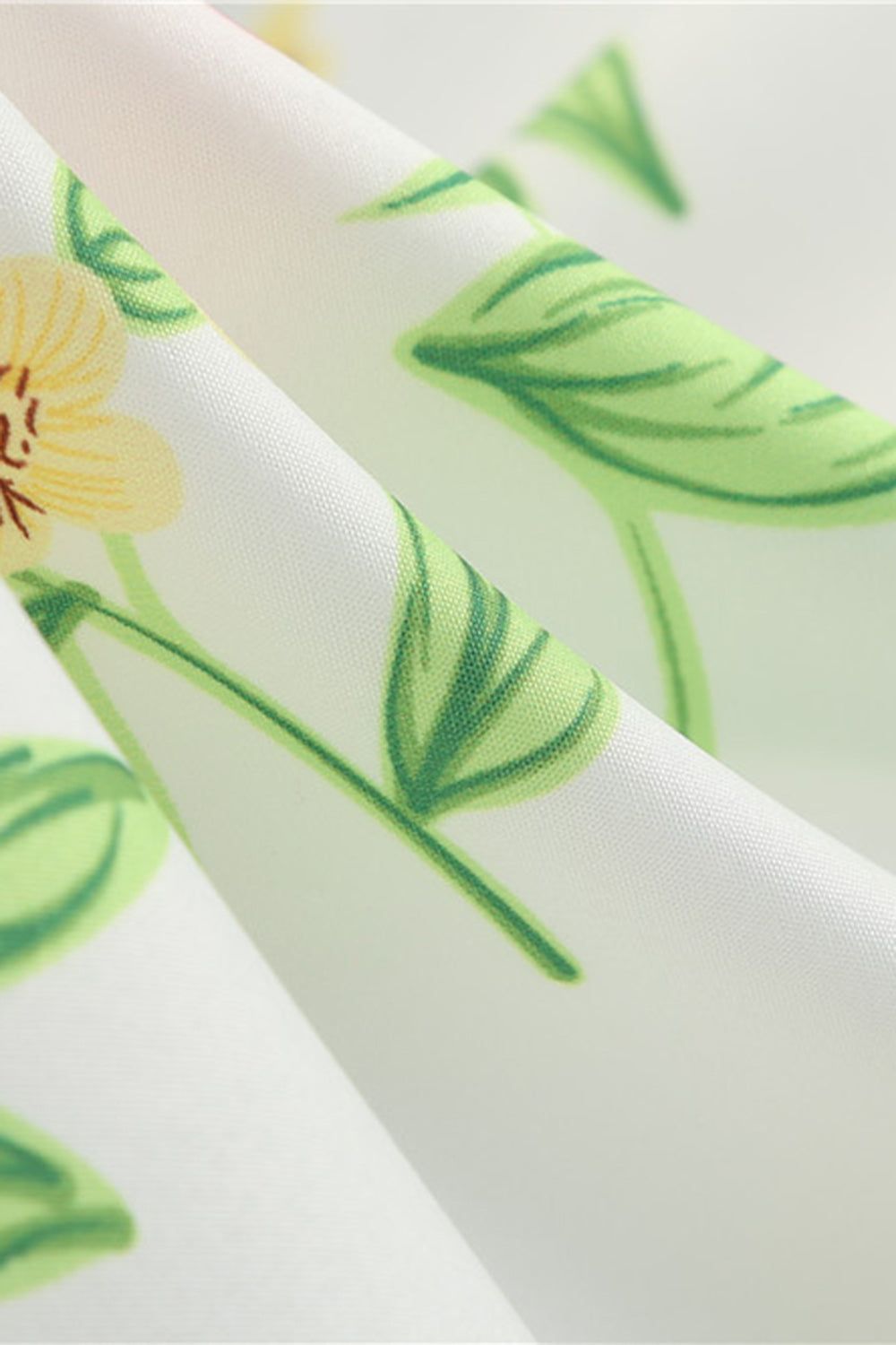 Light Green Printed Sleeveless Vintage Dress sold by Zapaka product image thumbnail 5