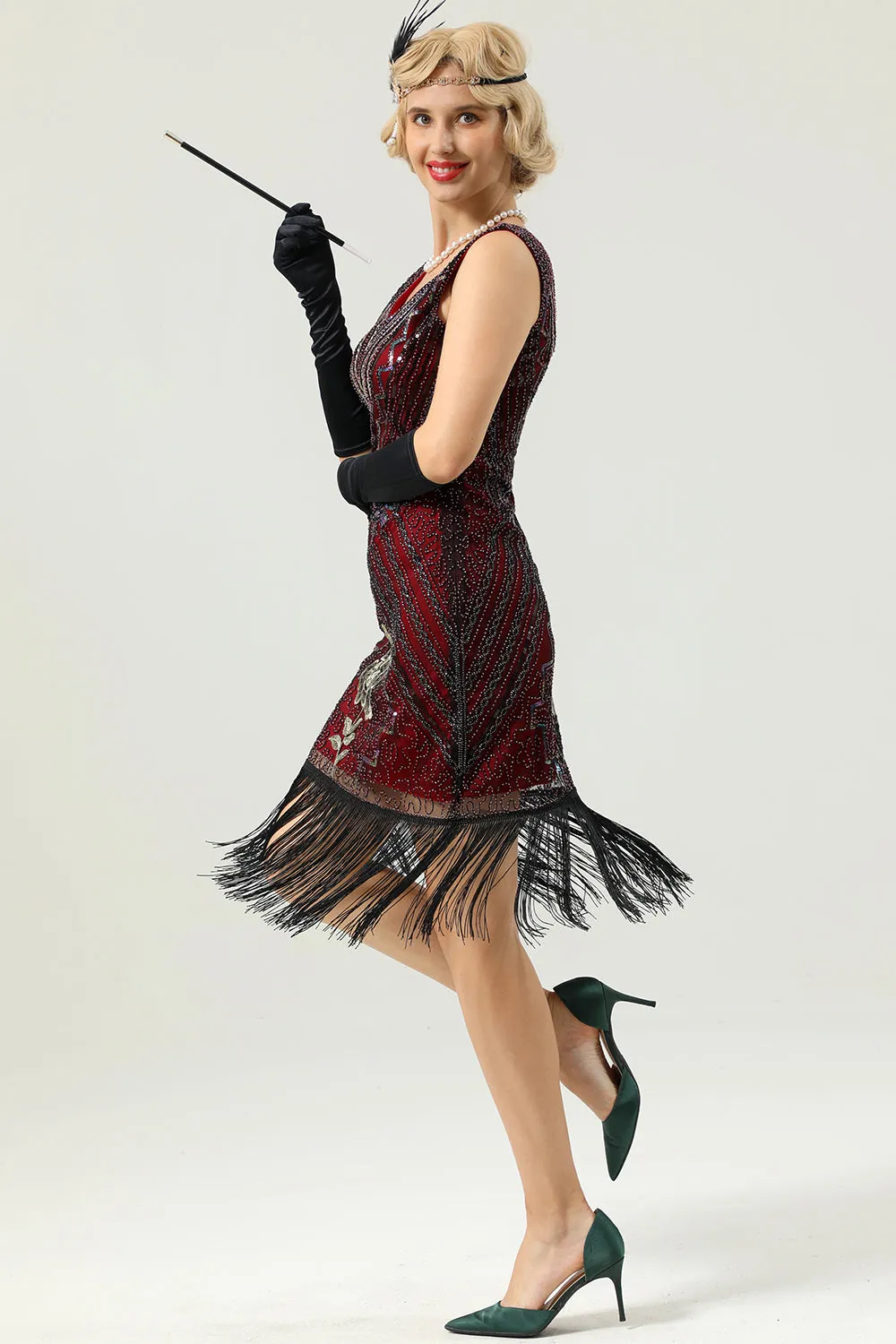 Sleeveless 1920s Gatsby Dress sold by Zapaka product image thumbnail 5