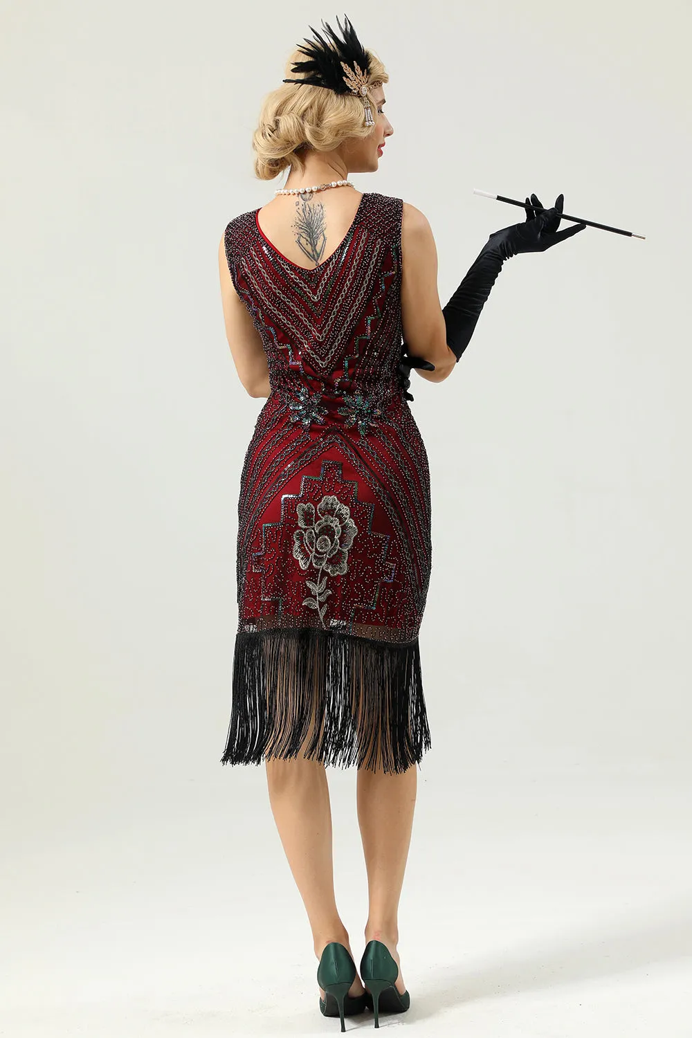 Sleeveless 1920s Gatsby Dress sold by Zapaka product image thumbnail 2