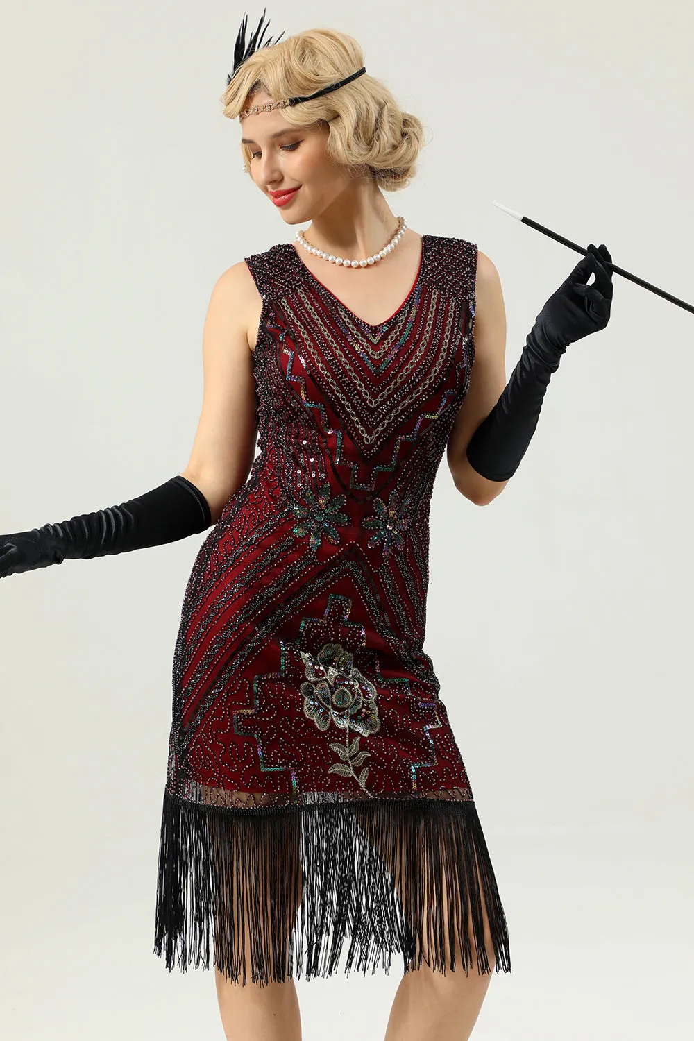 Sleeveless 1920s Gatsby Dress sold by Zapaka product image thumbnail 3
