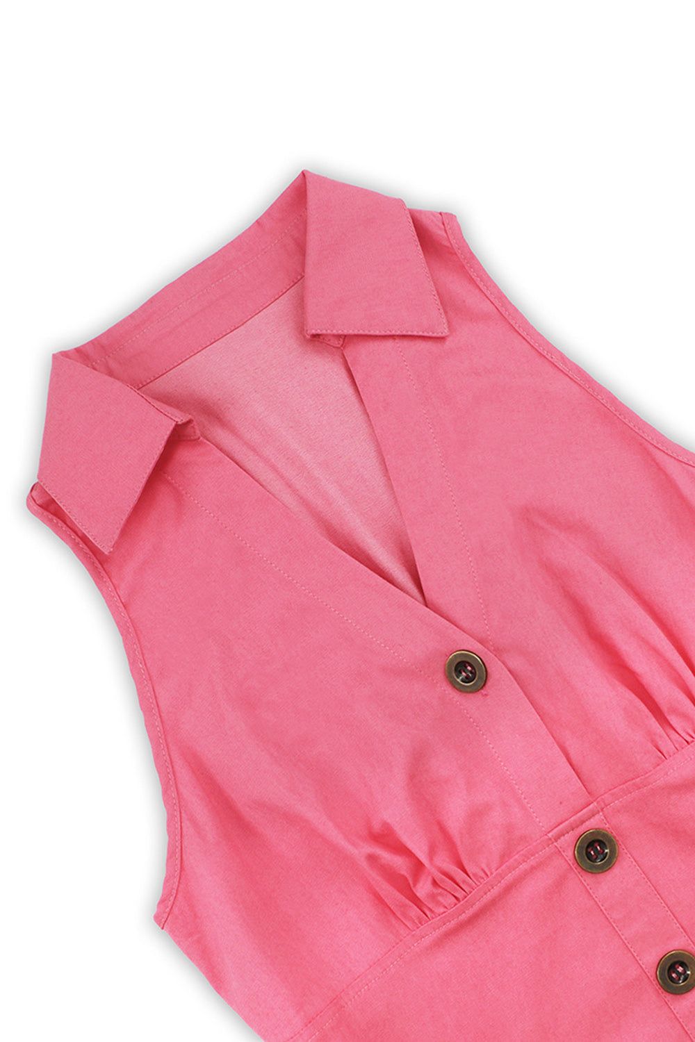 V-Neck Pink Bodycon Party Dress with Button sold by Zapaka product image thumbnail 4