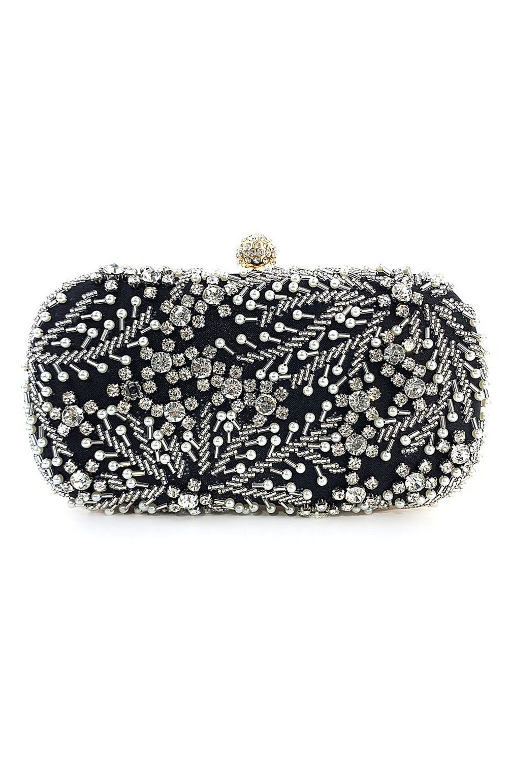 Black Beaded Evening Clutch Bag sold by Zapaka product image thumbnail 3