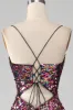 Purple Mermaid Sparkly Prom Dress with Slit sold by Zapaka