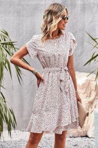 Blue Floral Boho Summer Dress sold by Zapaka