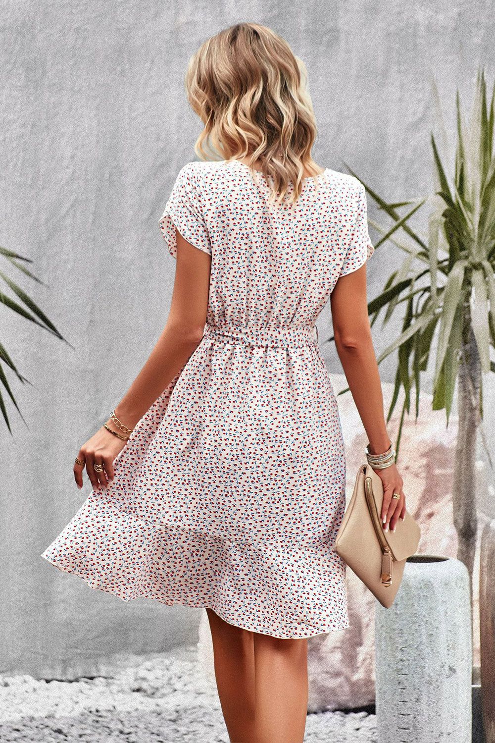 Blue Floral Boho Summer Dress sold by Zapaka product image thumbnail 8