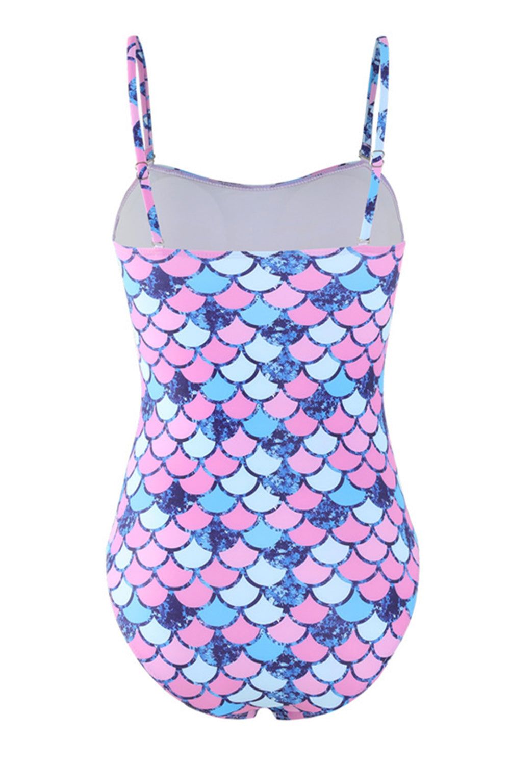 Printed Spaghetti Straps One Piece Purple Swimsuit sold by Zapaka product image thumbnail 4