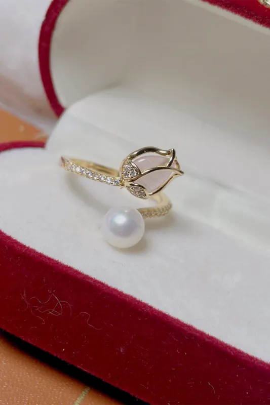 White Pearl Ring sold by Zapaka