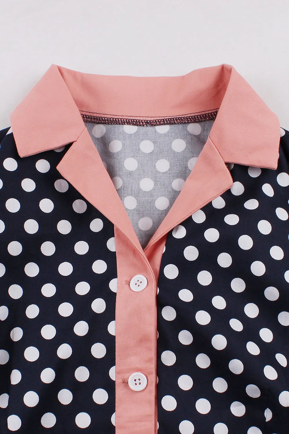 Black Pink Polka Dot Pinup 1950s Dress sold by Zapaka product image thumbnail 3