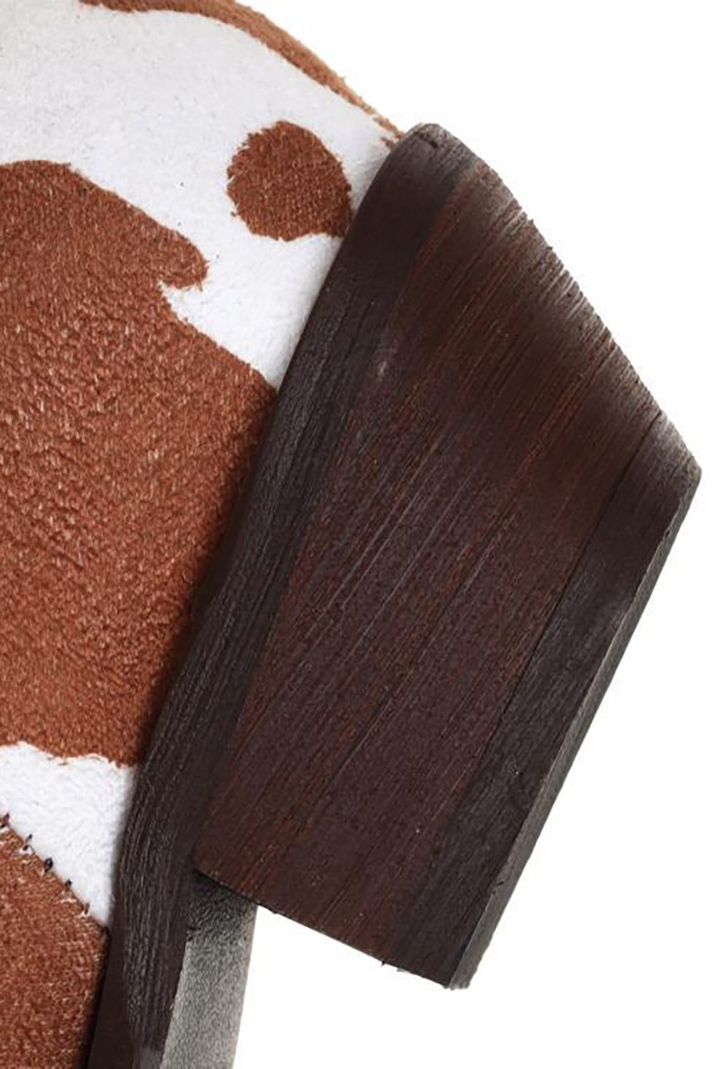 Brown Leopard Chunky Heel High Cowboy Boots sold by Zapaka product image thumbnail 3