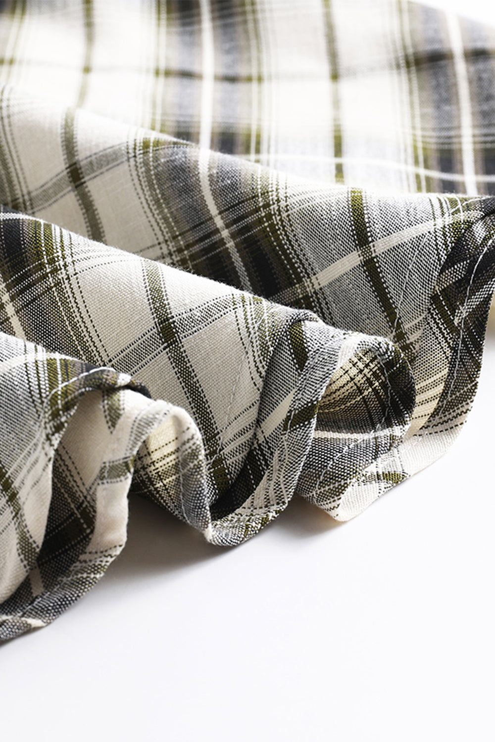 Vintage Green Plaid 1950s Swing Dress sold by Zapaka product image thumbnail 5